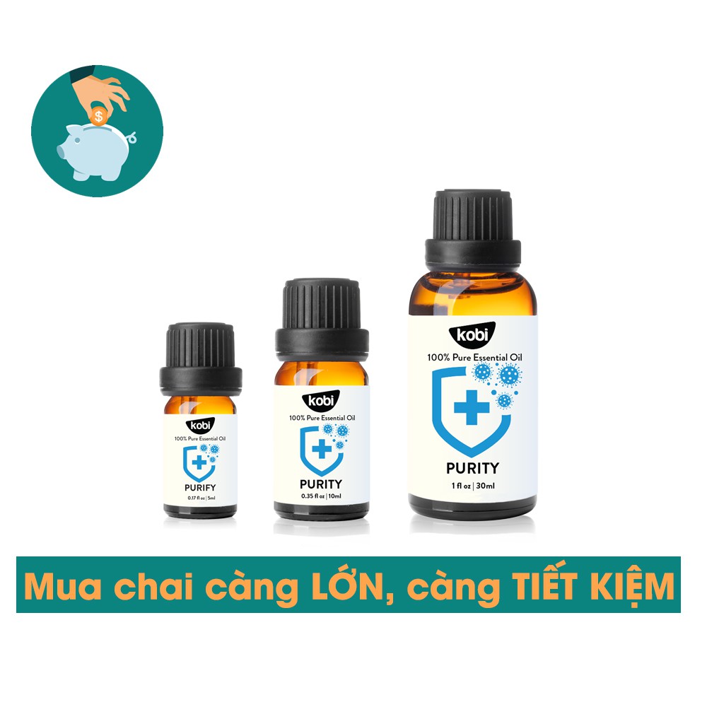 Ảnh Tinh dầu Kobi Purify essential oil blend giúp lọc sạch không khí, đánh bay mùi hôi, ngăn ngừa nấm mốc -5ml 4
