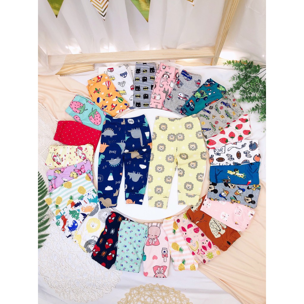 Set 5 Chiếc Quần Chục Dài Cotton Chất Đẹp Cho Bé Trai Bé Gái Từ 8 - 18Kg