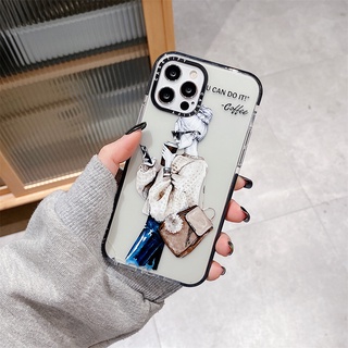 Dành Cho iPhone 17 15 16 Pro Max Ốp Lưng iPhone 12 13 14 Pro Max Họa Tiết Cô Gái Cà Phê Thoáng Mát Cho iPhone 11 7 / 8Plus / X / XR / Xs Max Ốp Lưng TPU Mềm Chống Sốc