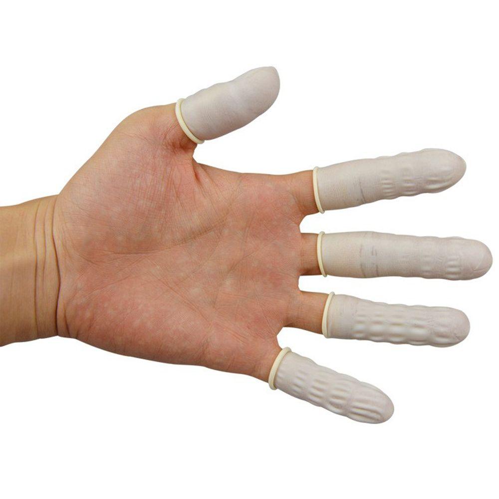 NKSFX 100 CÁI Ngón Tay Cots Dùng Một Lần Cao Su Móng Tay Nghệ Thuật Dụng Cụ Găng Tay Cao Su