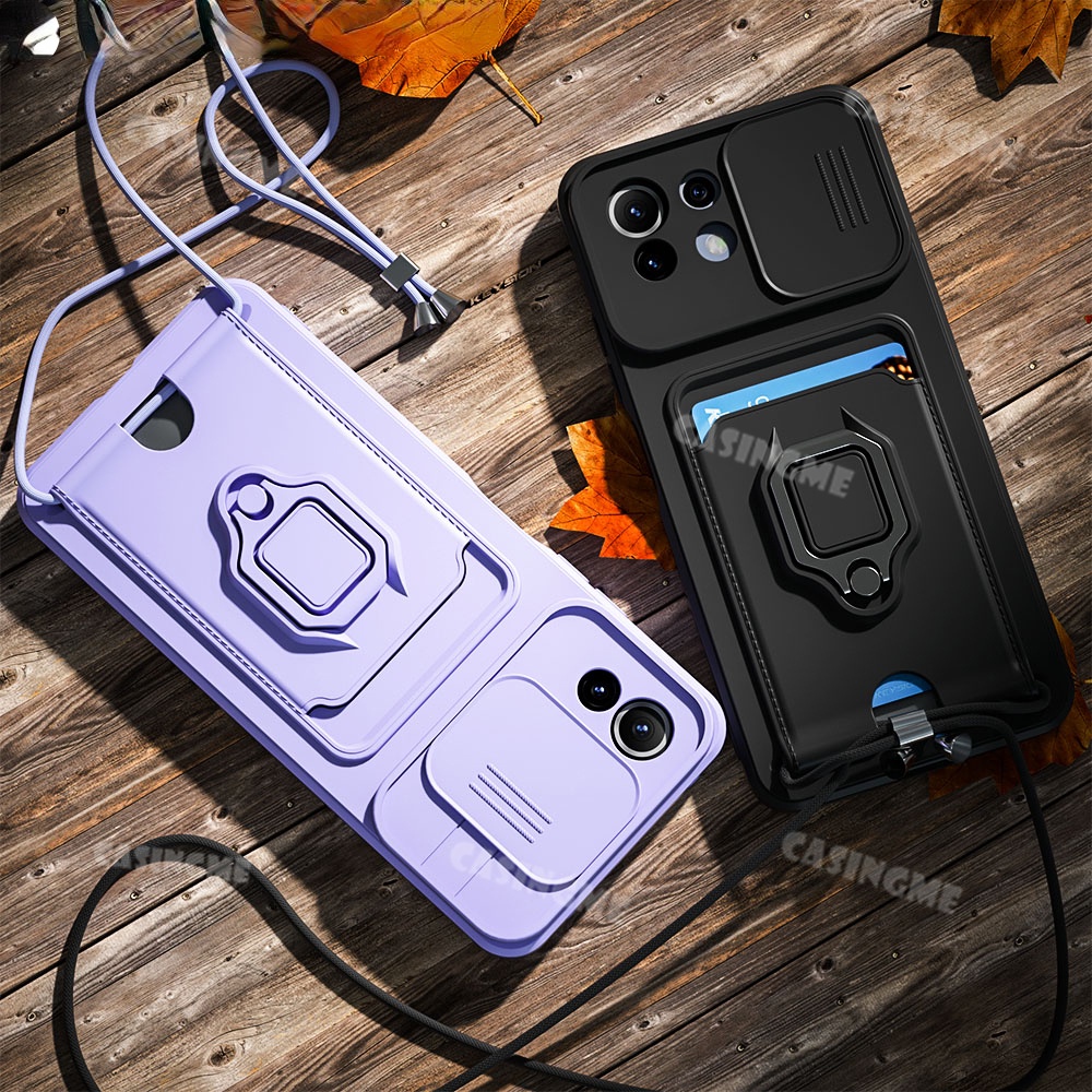 Ốp Điện Thoại TPU Silicon Mềm Chống Sốc Có Ngăn Đựng Thẻ Bảo Vệ Camera Cho Xiaomi Mi 11 Lite 5G 11T Pro 11 Lite 5G NE