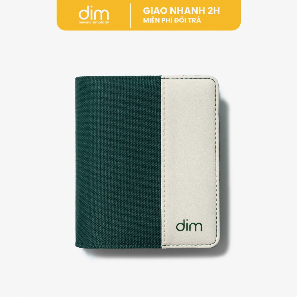 Ví vải phối da unisex DIM Fiber Wallet Đứng - 3 màu