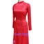 Áo dài truyền thống gấm tơ dệt hoa văn đẹp may sẵn