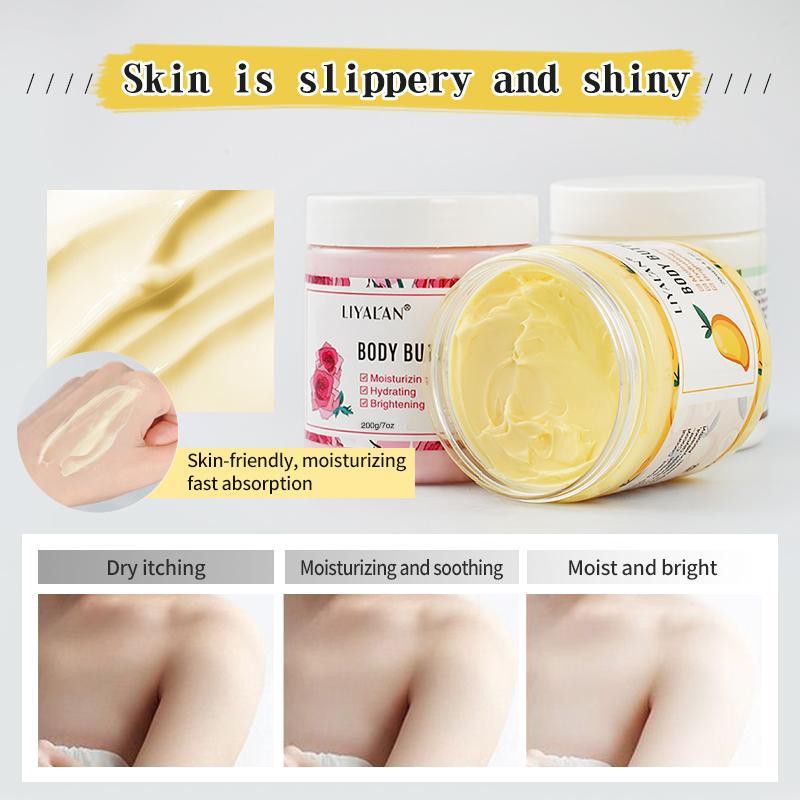 Ảnh Bơ dưỡng thể LIYALAN 200g chiết xuất xoài hữu cơ tự nhiên làm trắng da 3