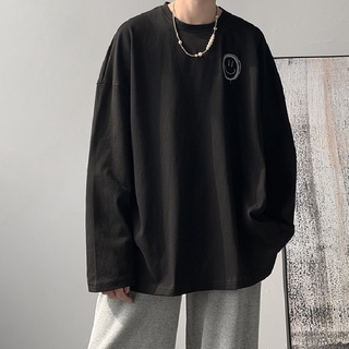Áo thun nam size M-5XL tay dài dáng rộng thời trang mùa đông phong cách Hàn Quốc