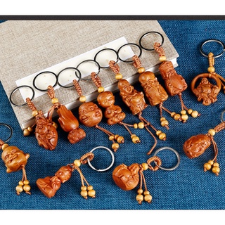 Móc Khóa Gỗ Gụ Khắc Hình Phật Tinh Xảo quà Tặng Tâm Linh Đầy Ý Nghĩa