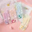 Set 2 Lược Acrylic Chống Tĩnh Điện Họa Tiết Hoạt Hình Phong Cách Hàn Quốc Cho Bé