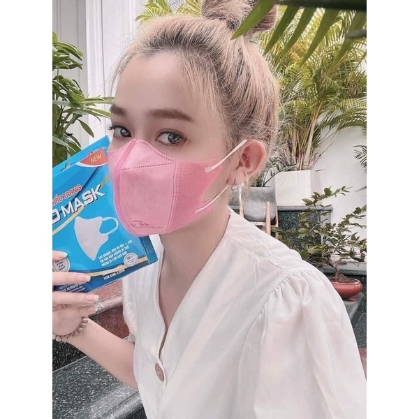[Mã COSDAY59 -10% đơn 150K] Khẩu trang 5D Màu Trắng Famapro thuộc công ty Nam Anh hộp 10 chiếc dày 3 lớp vải không dệt