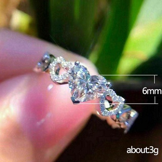 S925 Bạc Trái Tim Tình Yêu zircon Nhẫn Nữ Tươi Đẹp Và Đa Năng Thời Trang Món Quà Trang Sức Bán Buôn