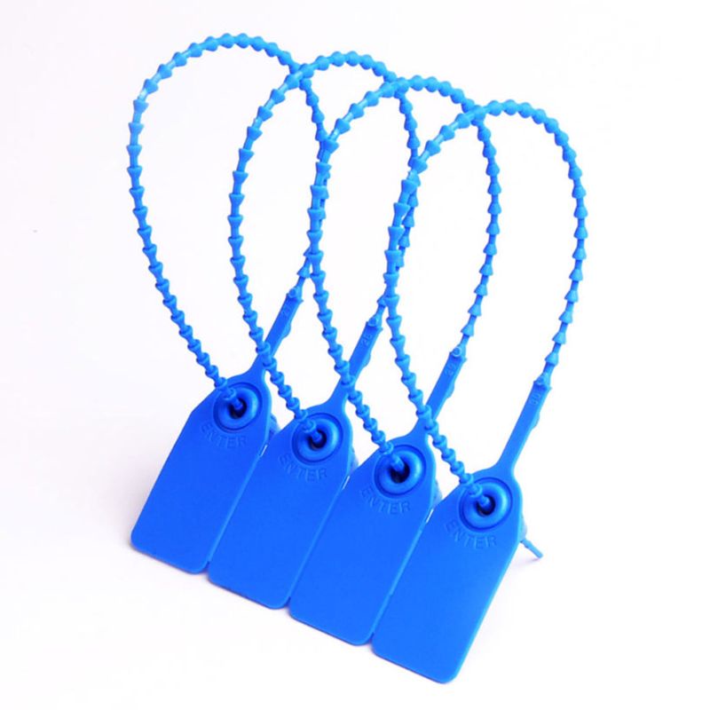 Giữ 100 Chiếc Tự Khóa Biển Báo Thắt Lưng Nhựa Tam Giác An Ninh Con Dấu 250mm 10 Chiều Dài