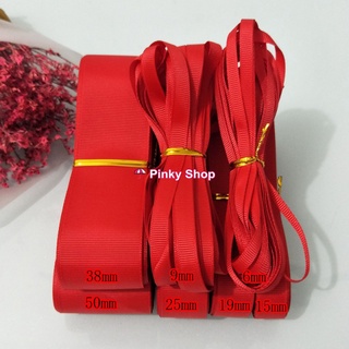 Ruy băng gân vải trơn 4cm lẻ 3 mét làm nơ, gói quà, làm phụ kiện handmade Pinky Shop