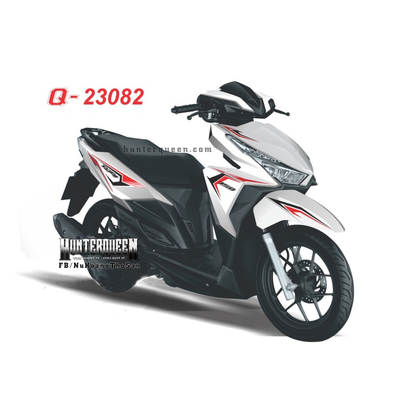 Tem rời Vario 2015. Chỉ đen đỏ, xe trắng.Thay đổi màu sắc và chi tiết theo yêu cầu. Sắc nét, bền màu