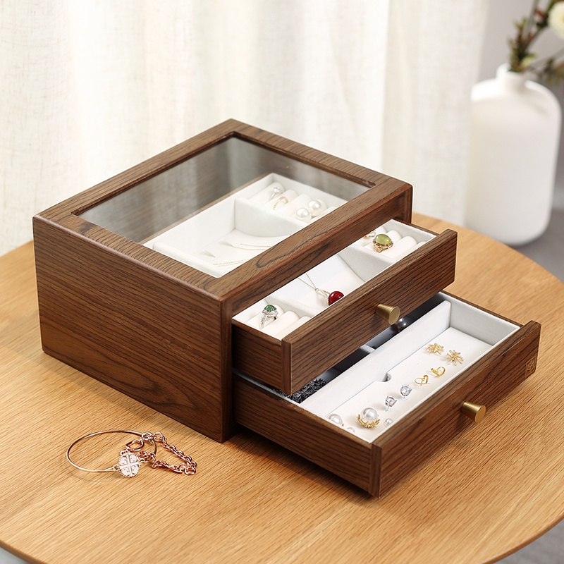 Hộp Gỗ Đựng Trang Sức Cỡ Lớn Có Ngăn Kéo Tiện Dụng