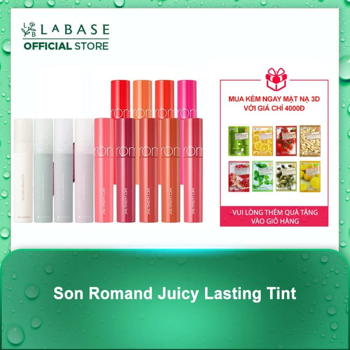 Son Bóng, Son Kem Lì Romand Juicy Lasting Tint/Zero Velvet Tint 5.5g