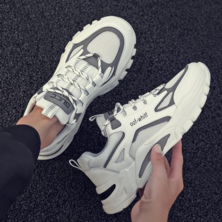 Giày Sneaker Nam Đế Cao Su Non, Giày Nam trend 2024 - Tăng Chiều Cao Tự Nhiên- OFF TRẮNG