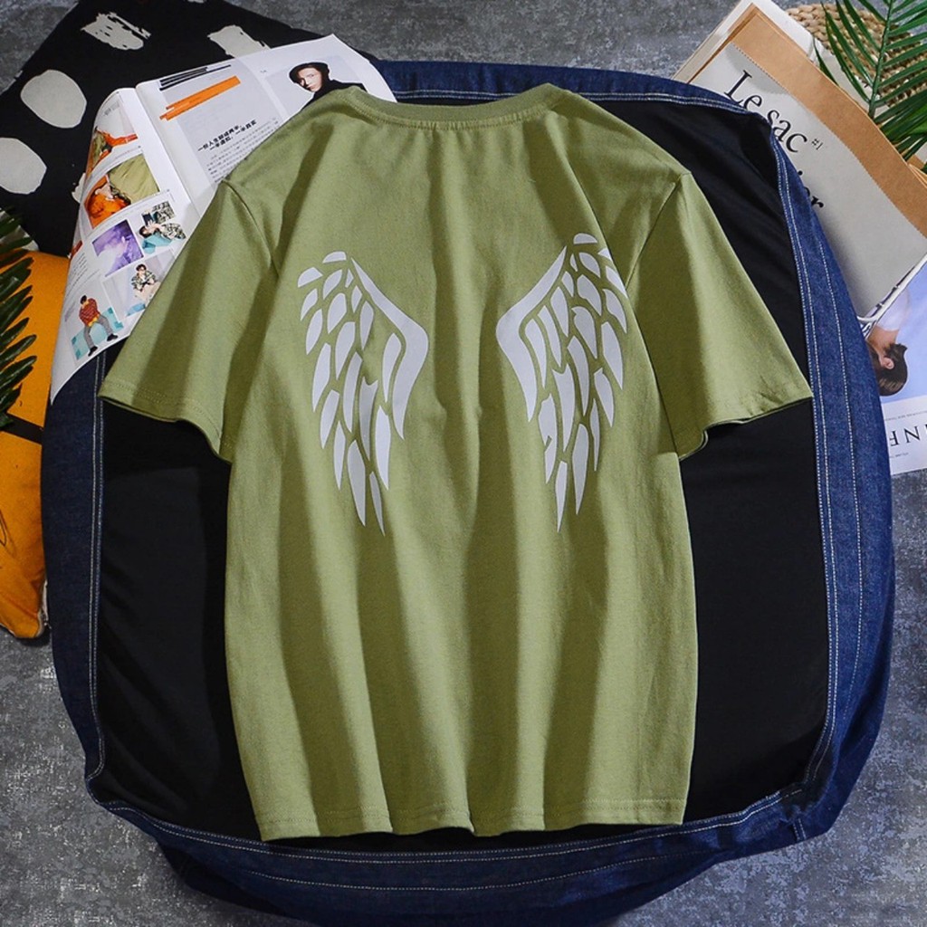 Áo thun Stee Cổ tròn  Phản quang WINGS PLUS Localbrand ICVCVVNI Unisex Menwear