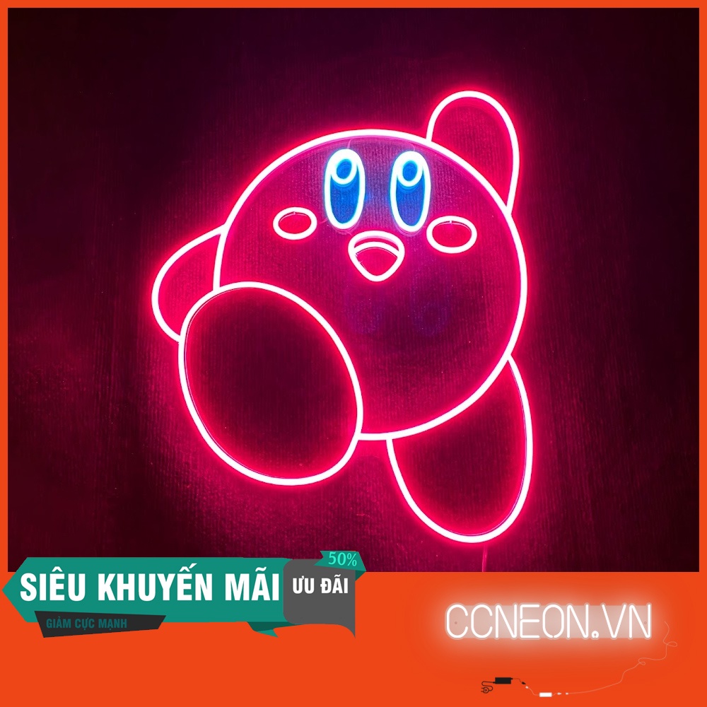 Đèn Led Neon Sign Nhân Vật Kirby - Kirby Neon Sign [Kích thước 26x35 cm]