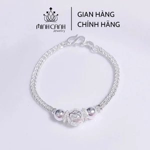 Lắc Bạc Trẻ Em Họa Tiết Bi Kim Tiền - Minh Canh Jewelry