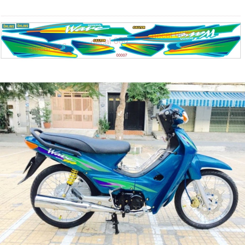 Tem Rời WAVE ALPHA Thái Xanh Ngọc Chế Cao Cấp 3 Lớp mẫu 00007 - Decal ...
