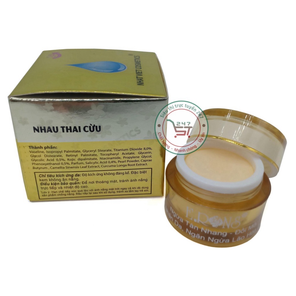 Kem Nám Tàn nhang Trắng da mờ Thâm Đồi mồi Nhăn da Ngăn ngừa lão hóa da ERons 6.8g (Vàng-Xám)