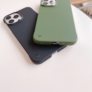 Ốp điện thoại không khung PC cứng mỏng cho iPhone 15 14 13 12 Mini 11 Pro Max XR X 8 7 Plus Ốp lưng mờ màu kẹo T03