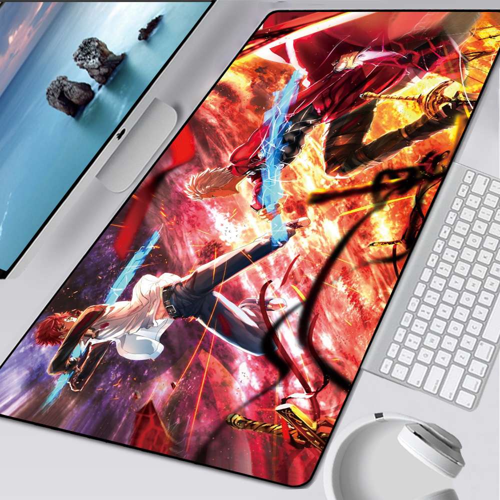900x400x2mm Anime Jujutsu Kaisen Khóa Cạnh Chuột Chơi Game Lớn Miếng Lót Máy Tính Game Thủ Lớn 90x40cm 70x30cm Miếng Lót Chuột Văn Phòng Thảm Cho Bàn PC Notebook
