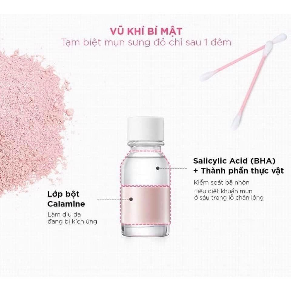 Ảnh Chấm Mụn Hai Lớp Xẹp Mụn Sau 4H Neogen A-clear Soothing Pink Eraser 15ml 1