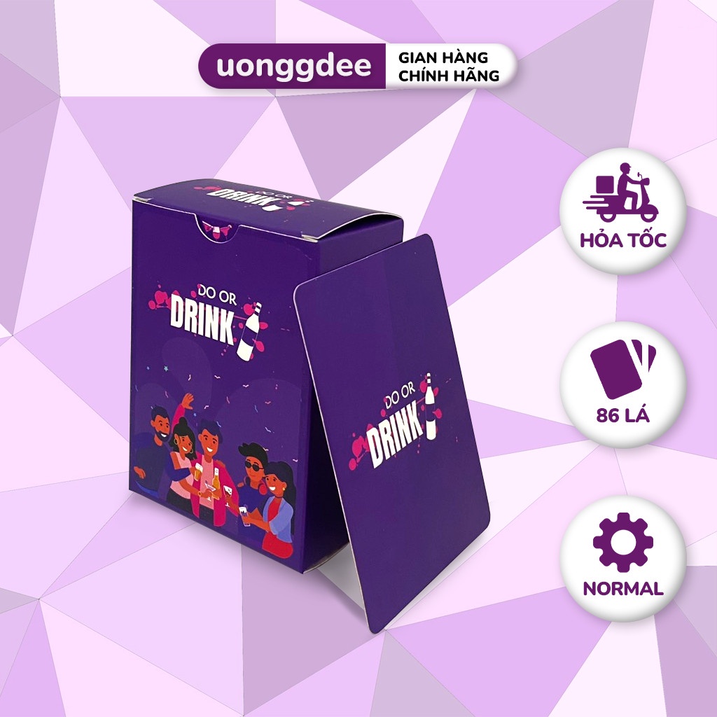 Bộ bài Uống Đê “Do or Drink” Drinking game uống rượu 86 lá cơ bản, 60 lá mở rộng cho nhóm bạn, cặp đôi trong bữa nhậu