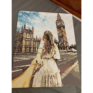 Tranh tô màu số hóa Madoca có khung 40x50cm Follow me T156