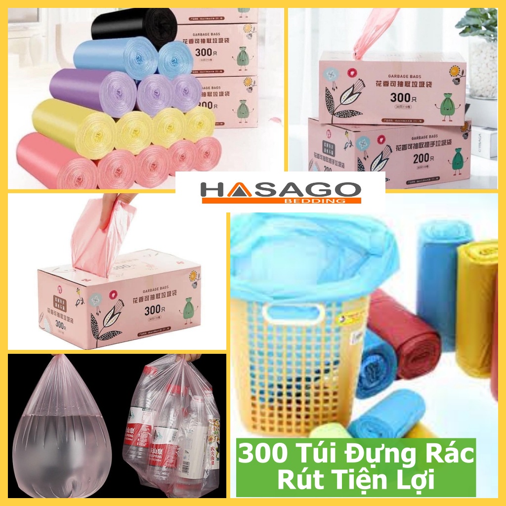 300 Túi Đựng Rác Tự Phân Hủy Sinh Học Có Hộp Rút Tiện Lợi - Bao Rác Có ...