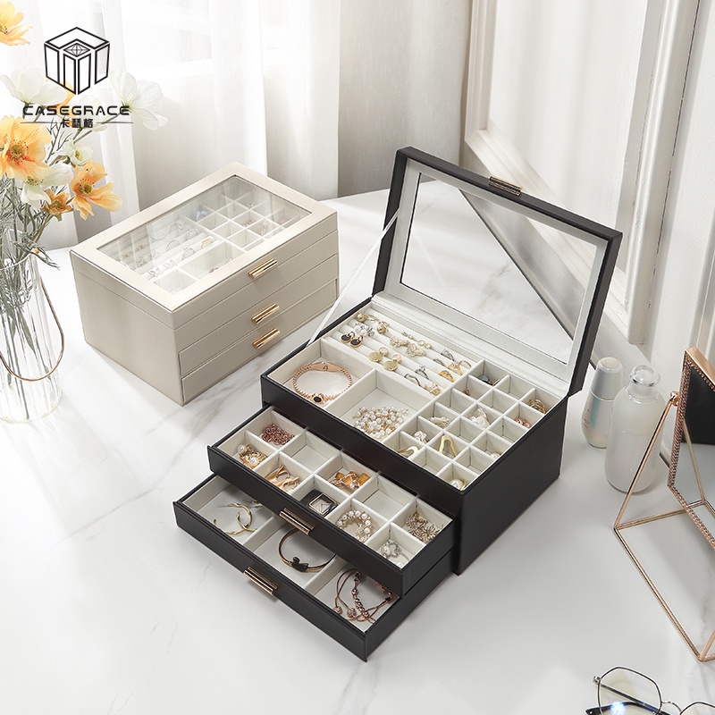 Hộp trang sức cỡ lớn CASEGRACE chống bụi bẩn đựng đồng hồ/trang sức tiện lợi