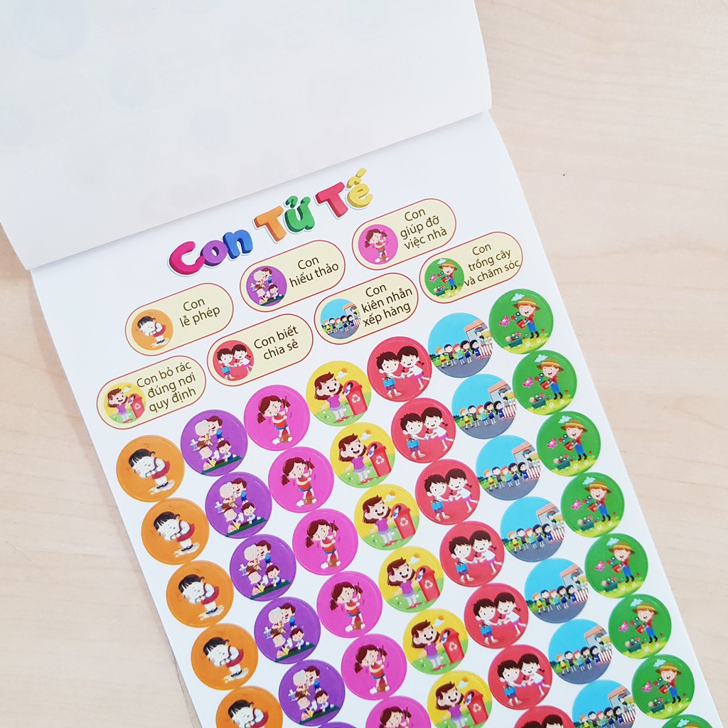 Set STICKER dạy bé ngoan ngoãn (450 sticker) cho bé từ 2 - 6t, bé tự vào nếp, hào hứng chơi mỗi ngày