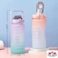 Bình nước 2L có chia vạch nhắc nhở - Siêu dễ thương