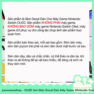 [Sẵn VN - Hỏa Tốc] OLED Set Skin Decal DIY Dán Trang Trí Máy Game Nintendo Switch OLED Phong Cách Đơn Sắc Simple Color