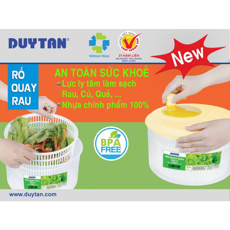 Bộ Quay Rau Nhỏ Duy Tân - Đồ Dùng Vắt khô Rau Quả | Shopee Việt Nam