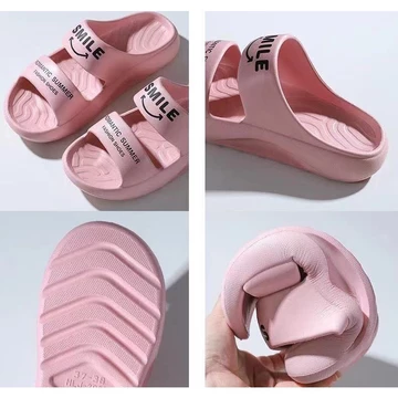Dép quai ngang nữ bánh mì 2 quai, dép quai ngang nữ bánh mì siêu êm đế 4cm