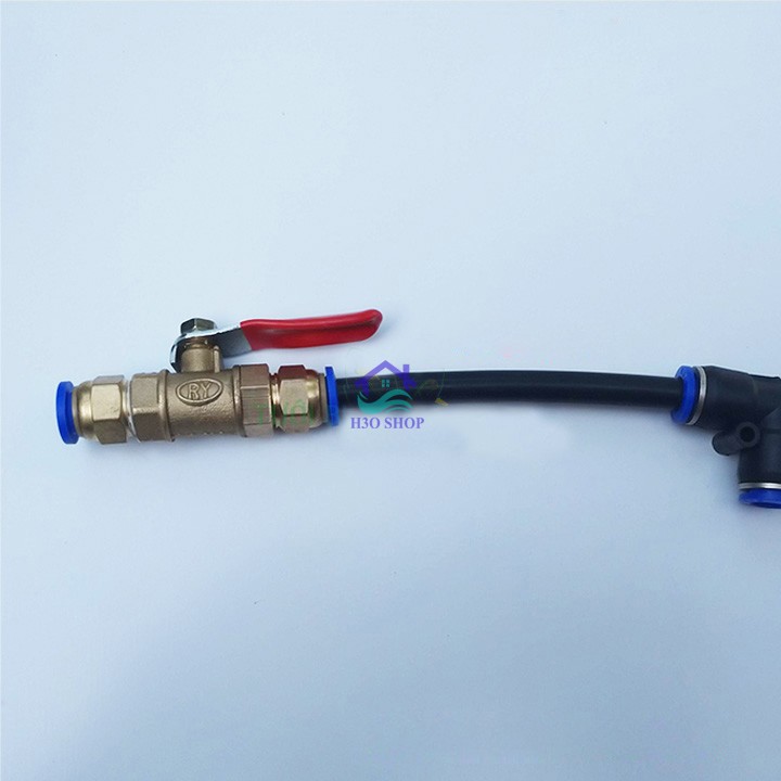 Bộ Van Khóa Ống Hơi Tưới Phun Sương 8mm - 2 Đầu Gắn Ống 8mm