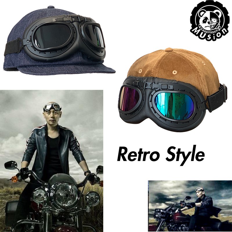 Kính mát retro vintage dành cho xe máy và xe đạp, chống gió