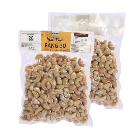 Hạt Điều Rang Bơ 500G Nguyên Hạt To W240 - Hạt Dinh Dưỡng Cao Vị Ngọt Bùi - Loại 1 Thượng Hạng A+ - Túi Hút Chân Không