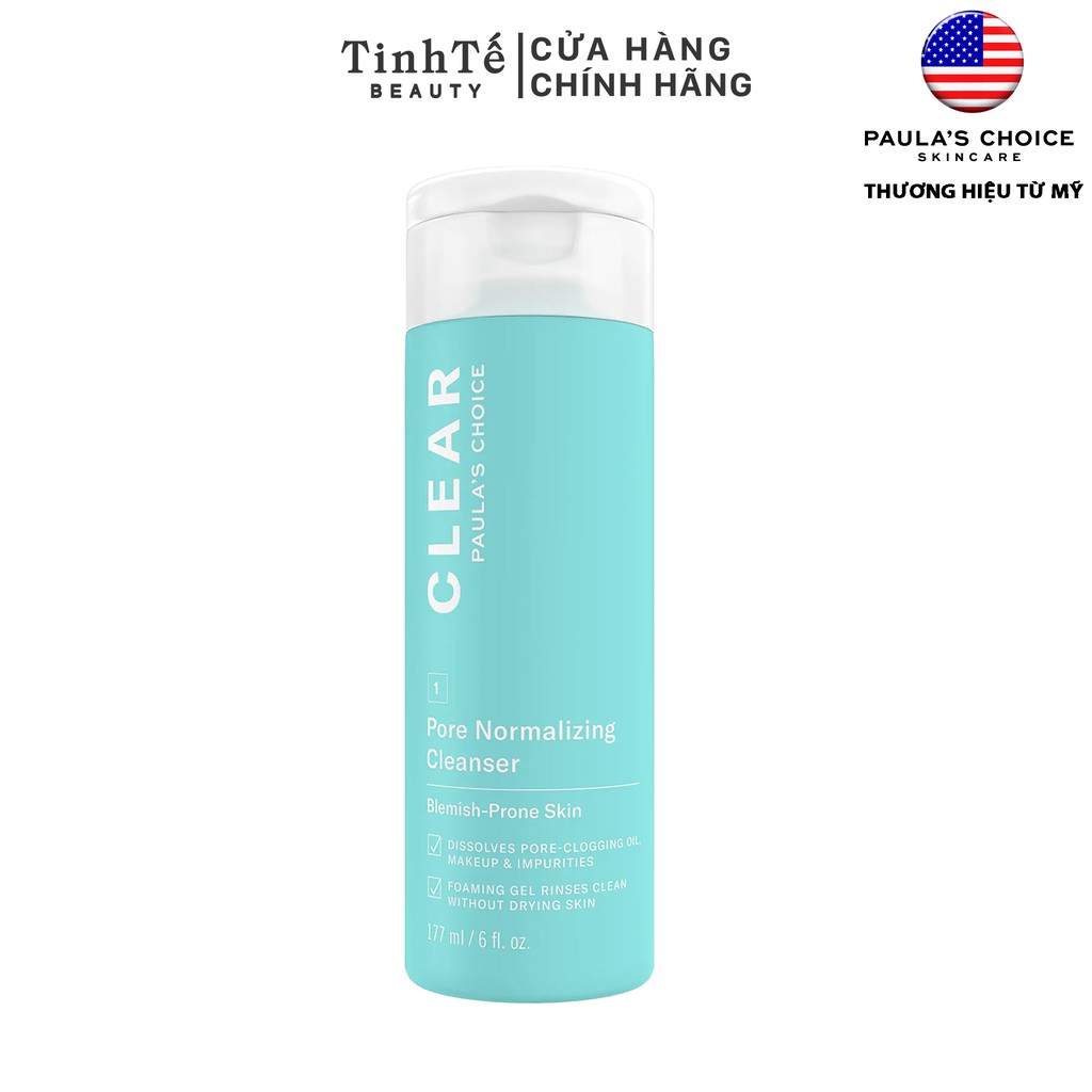 Ảnh Sữa rửa mặt dành cho da mụn và se khít lỗ chân lông Paula s Choice Clear Pore Normalizing Cleanser 30/177ml 1