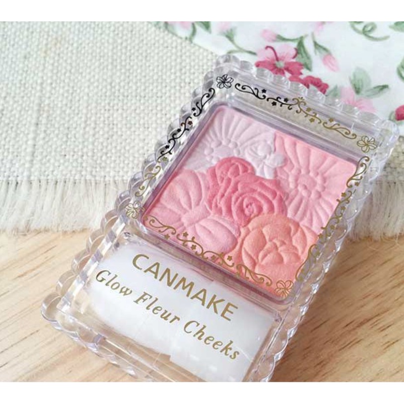 Phấn má hồng Canmake Glow Fleur Cheek kèm cọ | Shopee Việt Nam