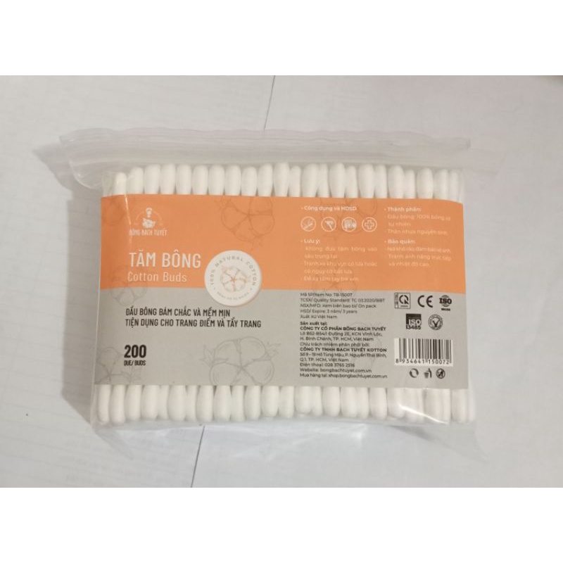 Bông ráy tai Bạch Tuyết gói 200 que. | Shopee Việt Nam