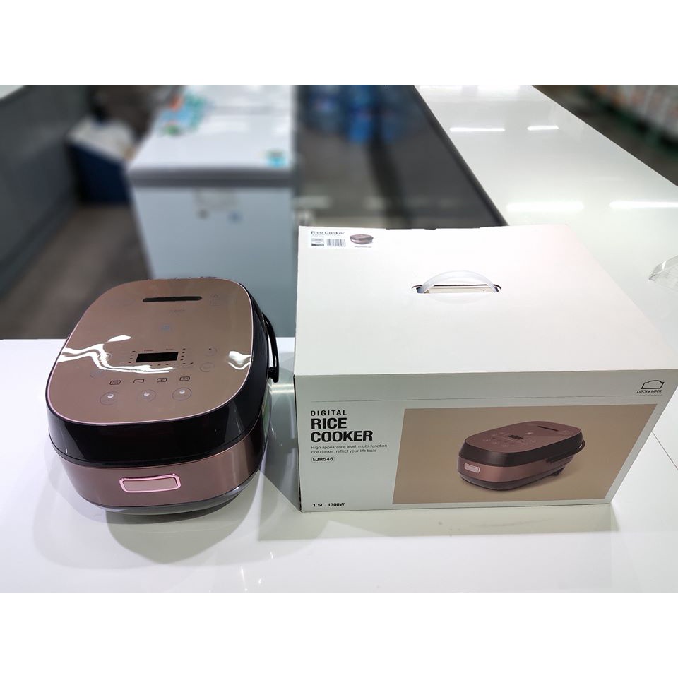 Nồi cơm điện LocknLock Digital Rice Cooker EJR546 1.5L 1300W màu vàng - K-MALL
