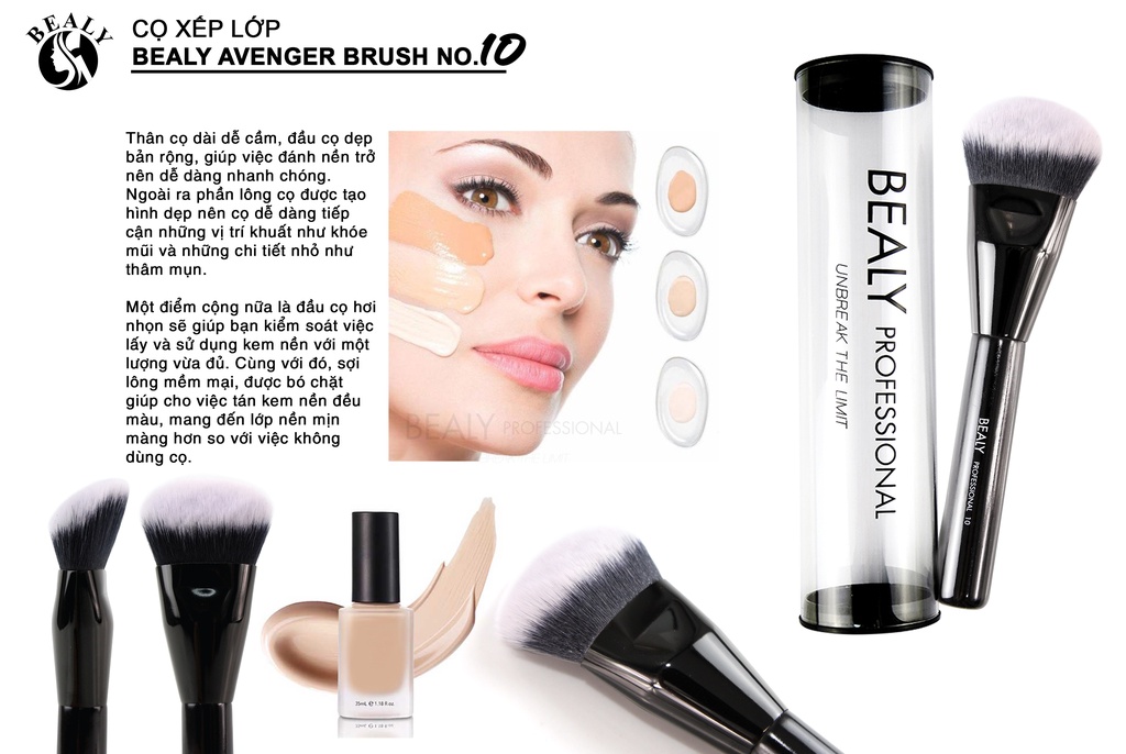 Mô tả Cọ trang điểm tán kem nền BEALY No.10 - 1