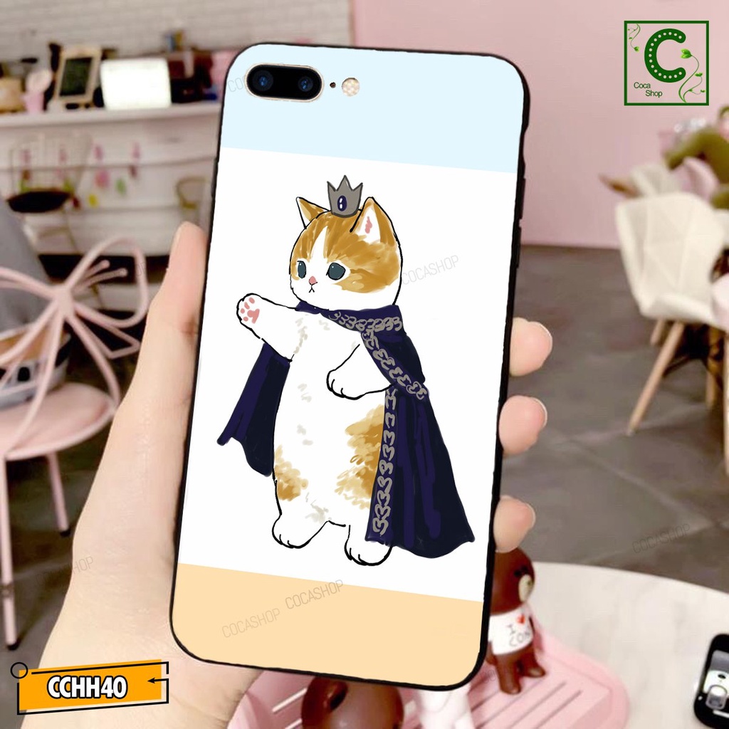 Ốp lưng iphone mặt kính in hình cực đẹp, siêu bền - Chú mèo cánh cụt - 6/6plus/6s/6splus/7/7plus/8/8plus/x/.....