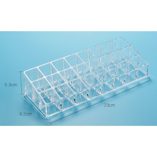 Khay đựng dụng cụ trang điểm mica trong suốt loại 24 ô