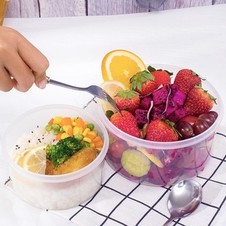 Bộ 3 hộp tròn bảo quản thực phẩm Việt Nhật 6536,bộ 3 hộp tròn có nắp gài đựng thức ăn an toàn tiện dụng  ( H )