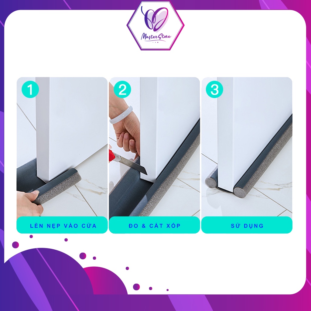 Thanh Mút Xốp chèn khe cửa cách âm, cách nhiệt, ngăn côn trùng, giữ hơi Máy Điều hòa, chống kẹt tay chân Master Store | BigBuy360 - bigbuy360.vn