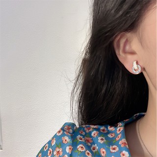 [T0209] KHUYÊN TAI thời trang nữ đính đá tròn LINDO