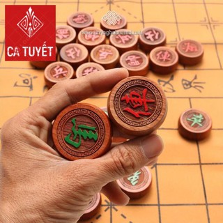 Bộ Quân Cờ Tướng Gỗ Cẩm 4cm